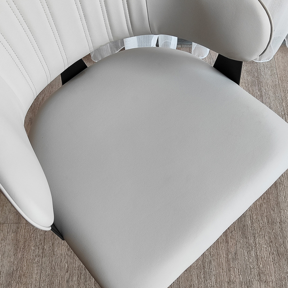 Стул металлический Baizheng 90×49×46 см, искусственная кожа, песочный, до 150 кг