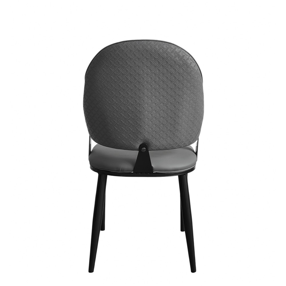 Стул металлический Baizheng 90×49×46 см, искусственная кожа, серый, до 150 кг