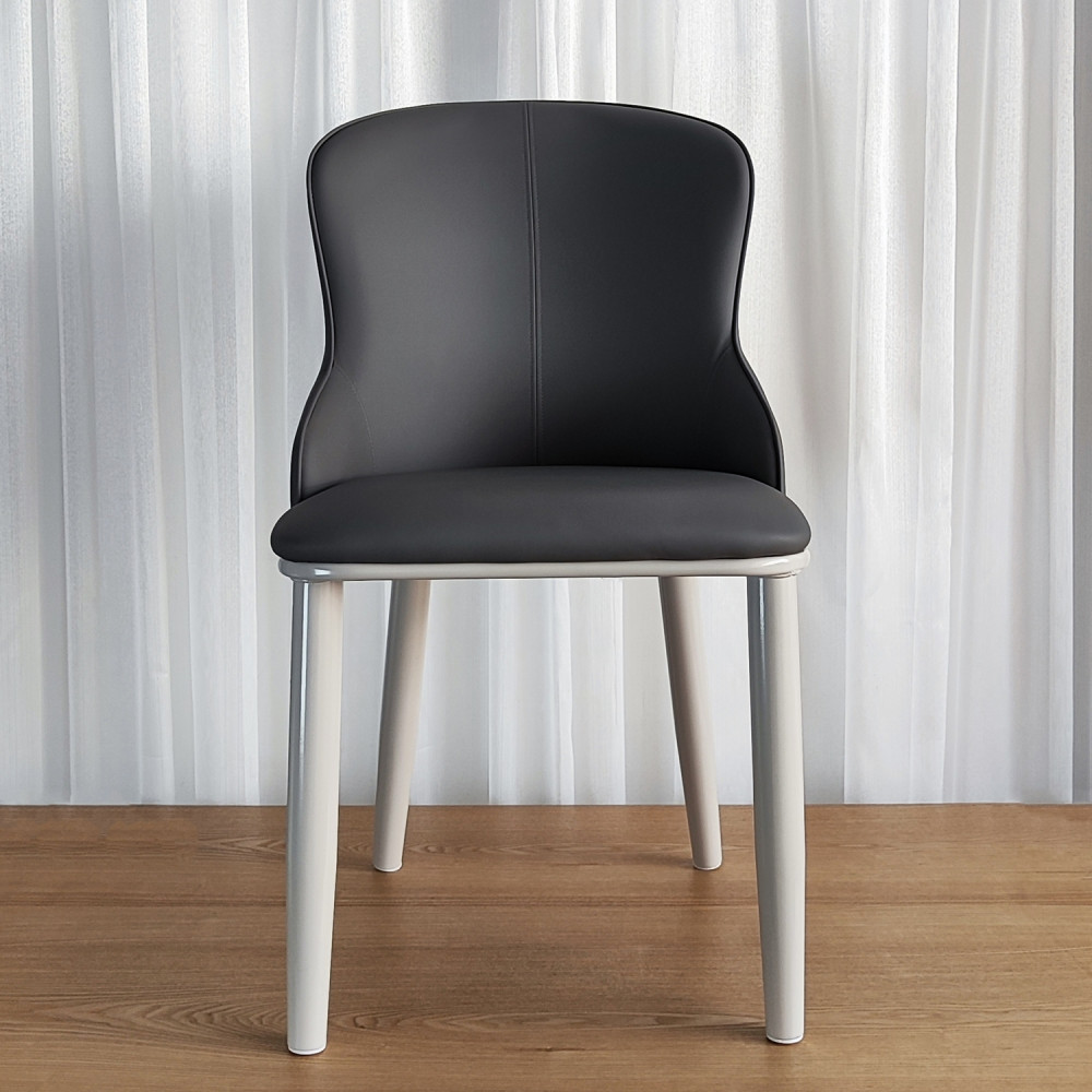Стул металлический Baizheng 87×47×46 см, искусственная кожа, серый, до 150 кг