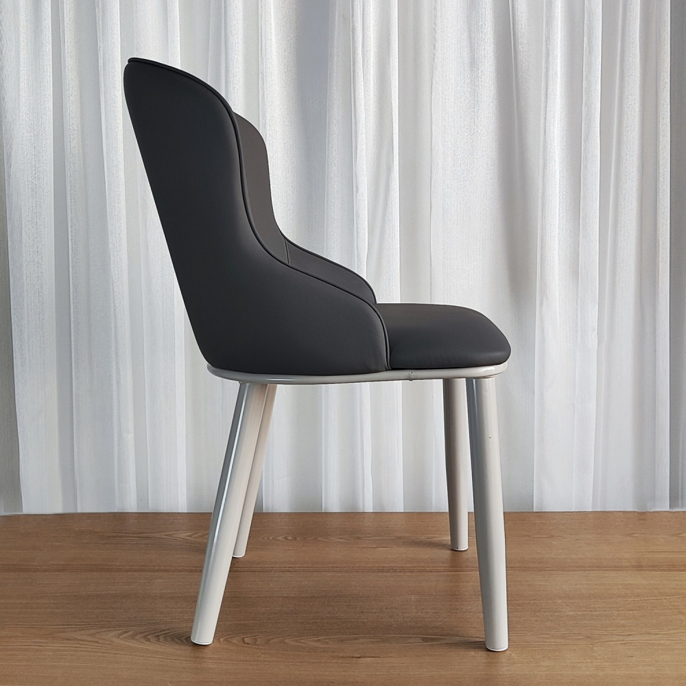 Стул металлический Baizheng 87×47×46 см, искусственная кожа, серый, до 150 кг