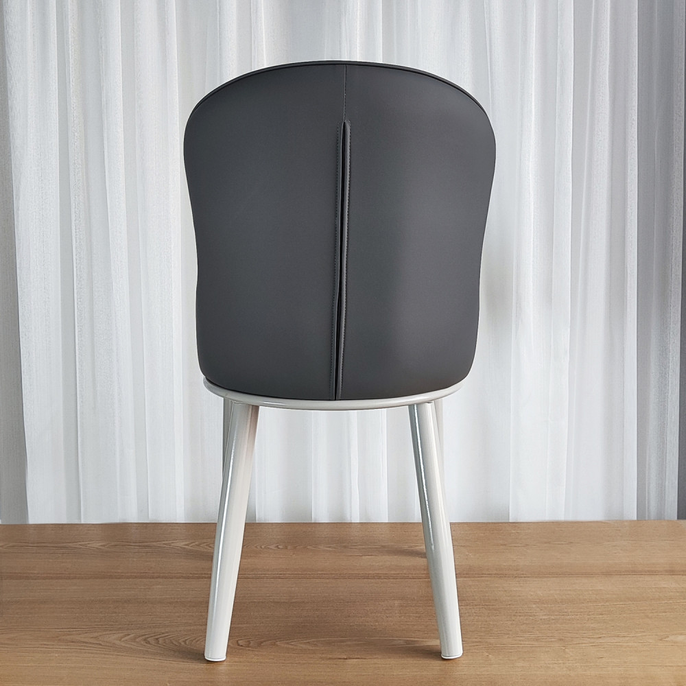 Стул металлический Baizheng 87×47×46 см, искусственная кожа, серый, до 150 кг