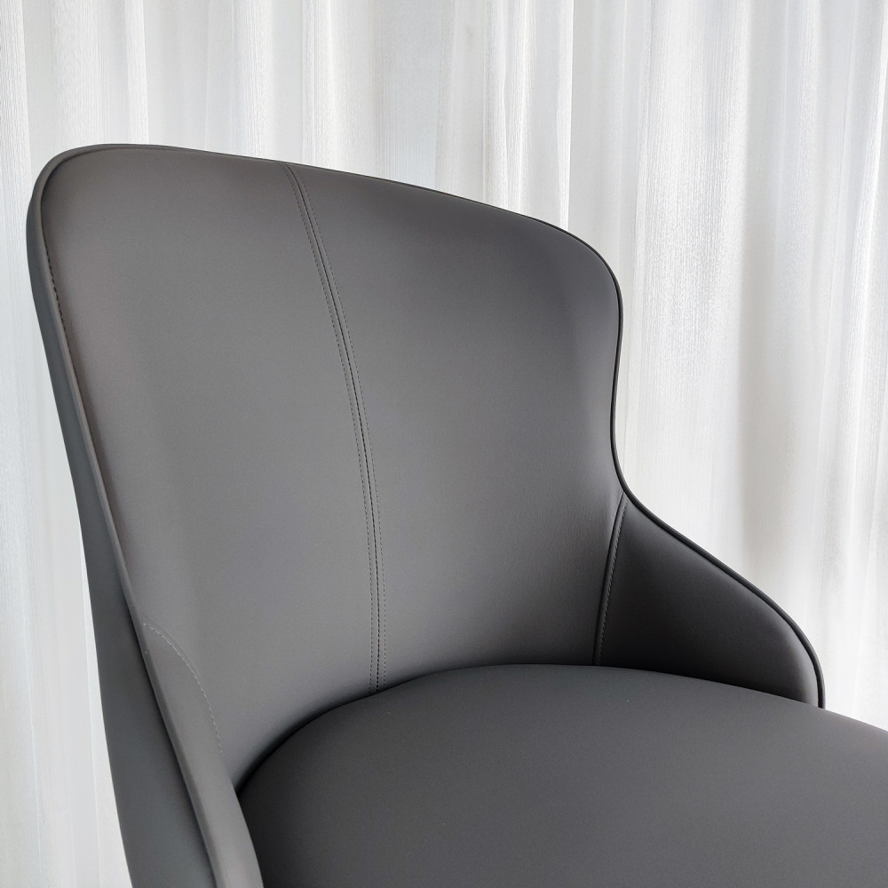 Стул металлический Baizheng 87×47×46 см, искусственная кожа, серый, до 150 кг