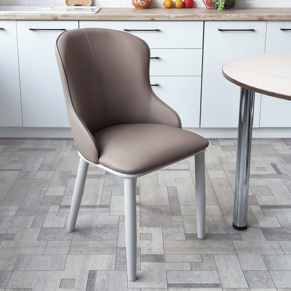 Стул металлический Baizheng 87×47×46 см, искусственная кожа, коричневый, до 150 кг