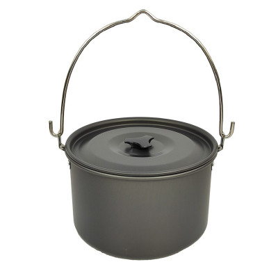 Котелок алюминиевый 4,2 л крышка серый Турист Baizheng