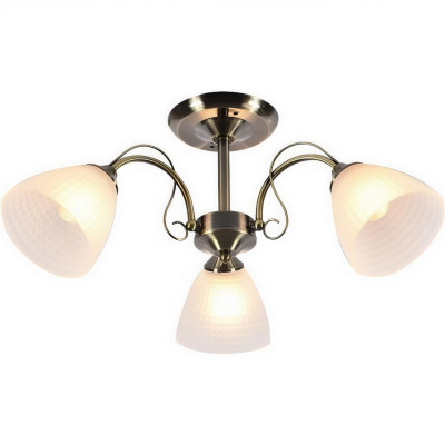 Люстра 3 плафона 60*27 см E27 60Вт 12м2 плафон стекло черная бронза Baizheng Люстра 3 плафона 60*27 см E27 60Вт 12м2 плафон стекло черная бронза Baizheng