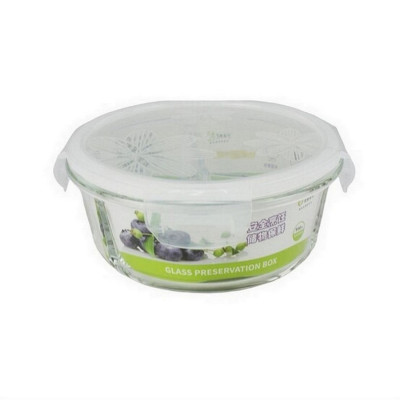 Контейнер стеклянный 950 мл круглый с крышкой с разделителем прозрачный Baizheng Контейнер стеклянный 950 мл круглый с крышкой с разделителем прозрачный Baizheng