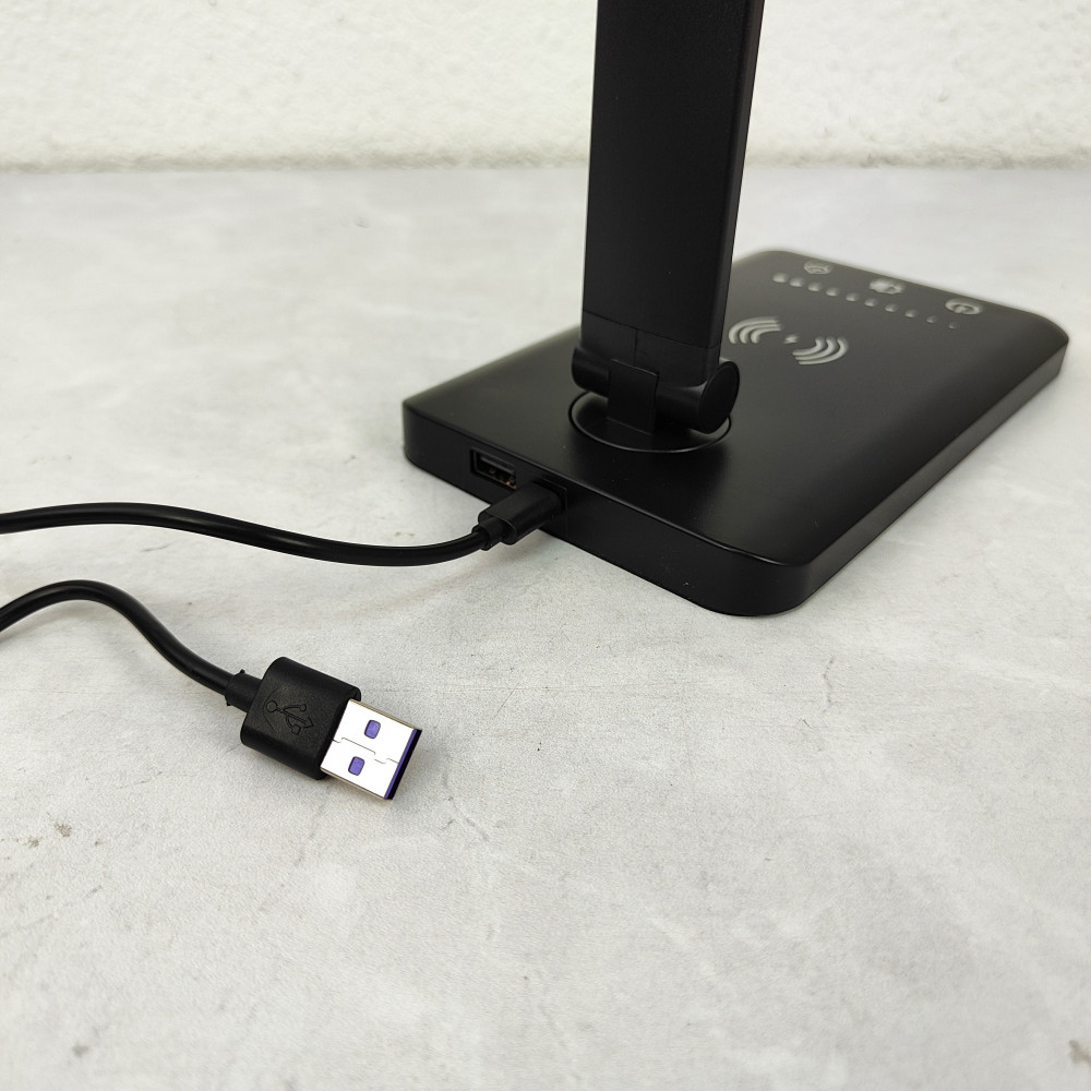 Лампа светодиодная настольная 18*12,5*11*60 см 10Вт USB черный Baizheng