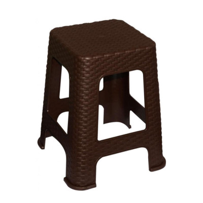 Табурет пластиковый h45 см коричневый Ротанг Violet Табурет пластиковый h45 см коричневый Ротанг Violet