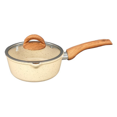 Ковш алюминиевый  1,5 л стекл крышка под упак Шоколад Горница