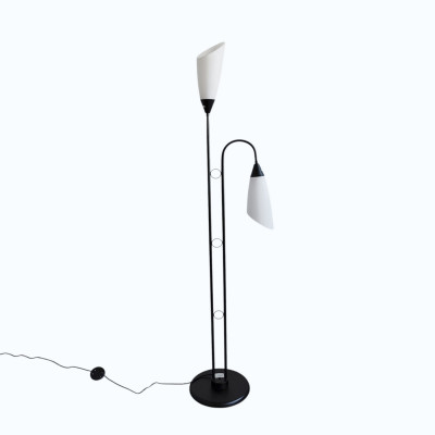 Торшер 2 плафона 165х29х28 см Е27 60Вт 9м2 плафон пластик черный Baizheng