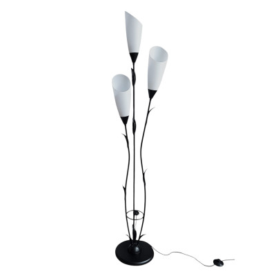 Торшер 3 плафона 160*50*40 см Е27 60Вт 12м2 плафон акрил черный Baizheng