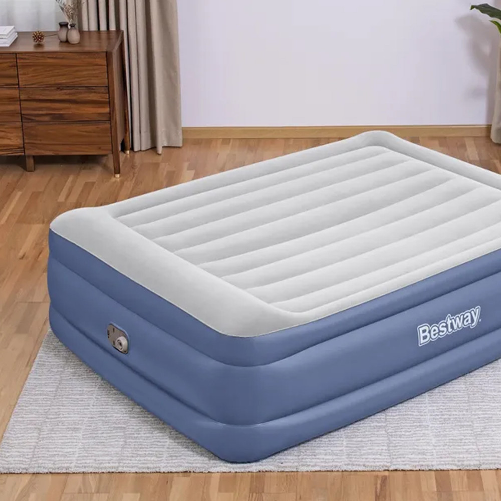 Матрас надувной 203*152*56 см встроенный электронасос +заплатка BestWay
