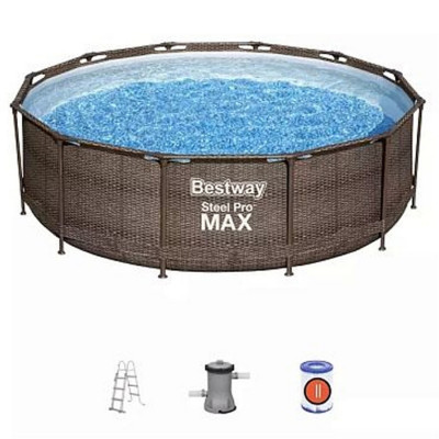 Бассейн каркасный 366*100 см 9150 л фильтр-насос лестница BestWay