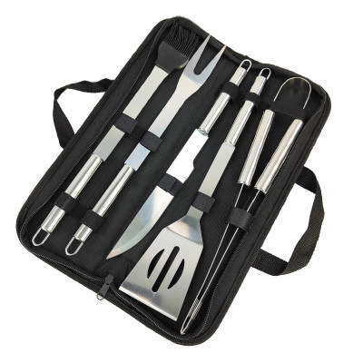 Набор нерж сталь для барбекю 6 пр 35 см вилка лопатка нож щетка щипцы чехол Baizheng Набор нерж сталь для барбекю 6 пр 35 см вилка лопатка нож щетка щипцы чехол Baizheng
