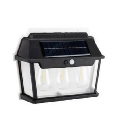 Фонарь садовый 23,7*17,1*6,2 см  3 лампы солнечная батарея 800 мАч настенный 3 реж Baizheng