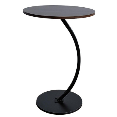 Стол МДФ журнальный 40*40*61 см рама металл черный орех Baizheng