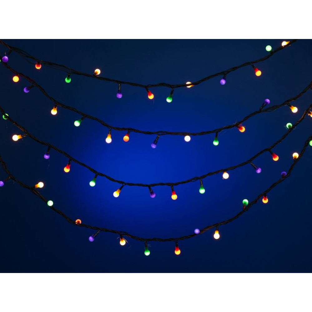 Гирлянда светодиодная  10 м 80 led 230 В уличная мультишарики мультиколор Neon-nigh