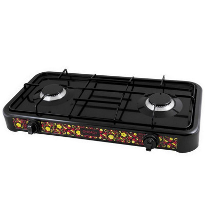 Плита газовая двухконфорочная 3,2 кВт черная EN-002B Energy