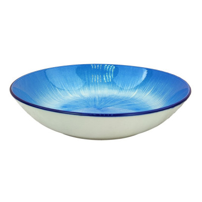 Тарелка фарфоровая суповая 20 см 600 мл Eden blue Коралл