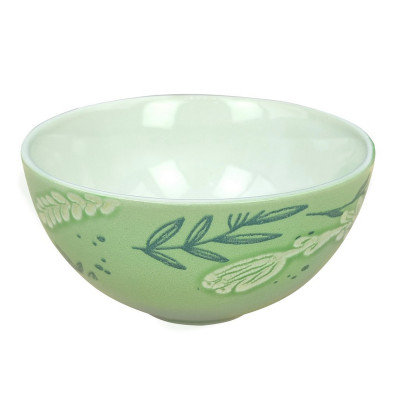 Салатник фарфоровый 12 см 350 мл Grassy Коралл