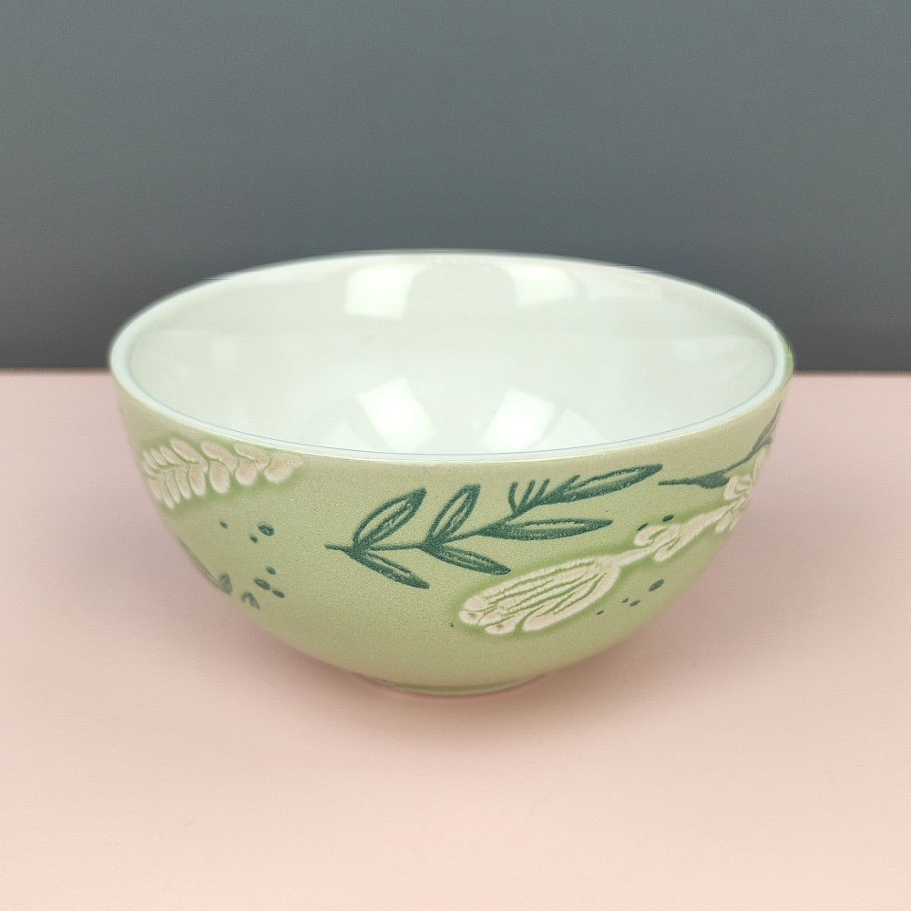 Салатник фарфоровый 12 см 350 мл Grassy Коралл