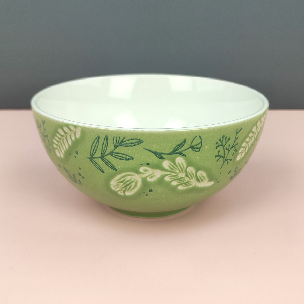 Салатник фарфоровый 17 см 650 мл Grassy Коралл