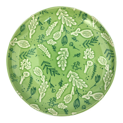 Тарелка фарфоровая обеденная 27 см Grassy Коралл