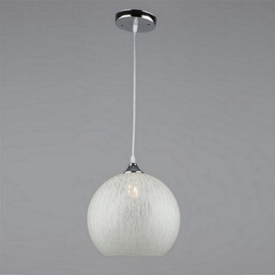 Люстра кухонная 1 плафон 25*22*80 см Е27 60Вт 4м2 плафон стекло хром Baizheng