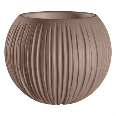 Кашпо пластиковое 0,3 л мокачино Сфера Мини Bmc Кашпо пластиковое 0,3 л мокачино Сфера Мини Bmc