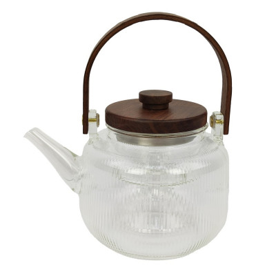 Чайник стеклянный заварочный 1000 мл бамбуковая крышка с стеклянным фильтром BZ-CH026 Baizheng Чайник стеклянный заварочный 1000 мл бамбуковая крышка с стеклянным фильтром BZ-CH026 Baizheng