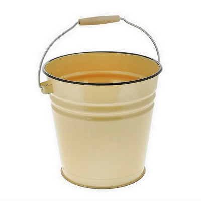 Ведро эмалированное 12 л без крышки палевый Стальэмаль