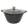 Мини фото Кастрюля алюминиевая  5 л стекл крышка индукция под упак Induction Гранит Горница