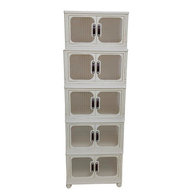 Шкаф пластиковый 5 секций 530*325*1580 мм колеса прозрачно слон кость BZ-8869-3-5 Baizheng Шкаф пластиковый 5 секций 530*325*1580 мм колеса прозрачно слон кость BZ-8869-3-5 Baizheng