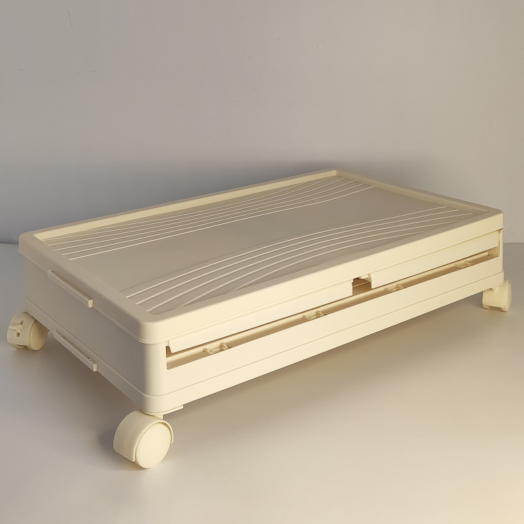 Cнимок Шкаф пластиковый 5 секций 530*325*1580 мм колеса прозрачно слон кость BZ-8869-3-5 Baizheng