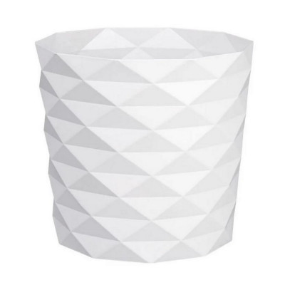 Кашпо пластиковое  0,5 л белый Диамант Bmc