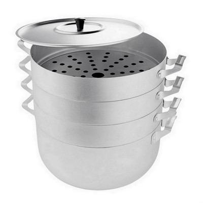 Манты-казан алюминиевый  6 л металлическая крышка 3 сетки Эконом Scovo