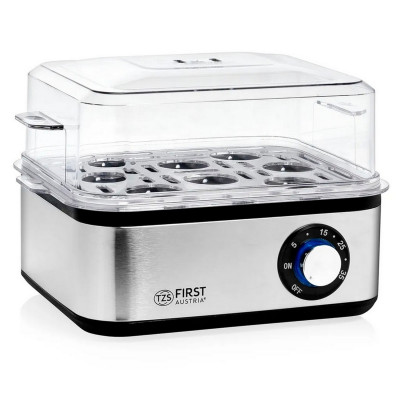 Яйцеварка  500 Вт 220 В 8 ячеек таймер черный серебро First