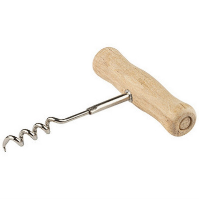 Штопор нержавеющая сталь 10 см деревянная ручка Mallony