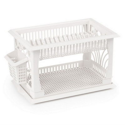Сушилка пластиковая для посуды 480х305х300 мм белый №2 Мечта хозяйки Альтернатива