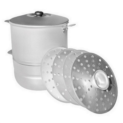 Мантоварка алюминиевая  6 л металлическая крышка 4 сетки Классика Калитва