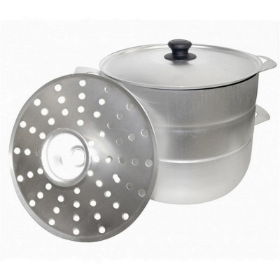 Манты-казан алюминиевый  4,5 л металлическая крышка 3 сетки Классика Калитва