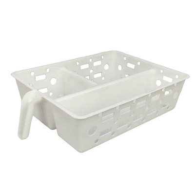 Органайзер пластиковый 330х230х80 мм 3 секции универсальный L белый Полимербыт