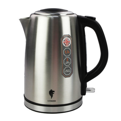 Чайник металлический электрический 1,7 л 2,2 кВт подсветка металлик LE- 1505 Leonord