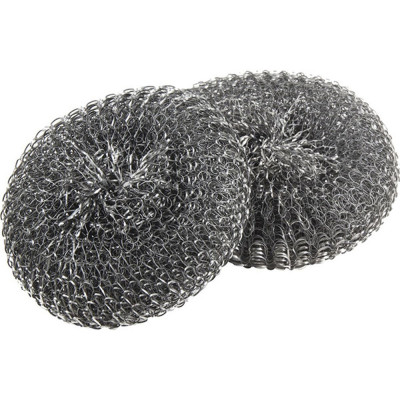 Губка металлическая кухонная 2 шт 8,5х8,5х3,5 см сетка Рыжий кот Губка металлическая кухонная 2 шт 8,5х8,5х3,5 см сетка Рыжий кот