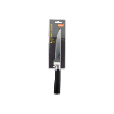 Нож нержавеющая сталь лезвие 12,5 см 2,25 мм филейный прорезиненная рукоятка MAL-04R Mallony