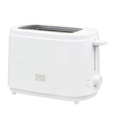 Тостер 750 Вт 2 слота для хлеба 6 режимов поддон белый HS-1050 HomeStar