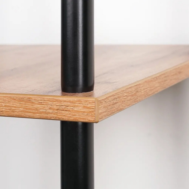 Фотография Вешалка металлическая гардеробная 110х38,5х137 см белый полки Скандинавия 1 ЗМИ