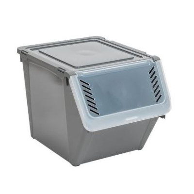 Контейнер пластиковый для овощей 14.5 л 25,5*35*25 см серый Виолет Контейнер пластиковый для овощей 14.5 л 25,5*35*25 см серый Виолет