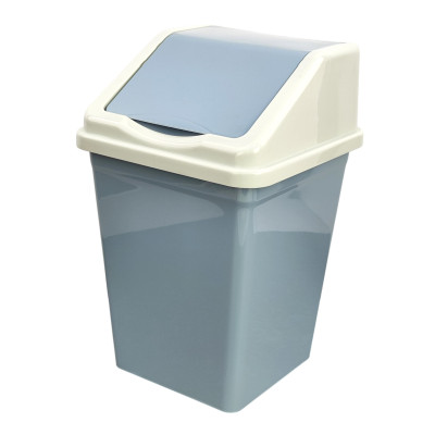 Ведро пластиковое для мусора 10 л 22,5*22,5*35 см с подвижной крышкой синий серый Виолет Ведро пластиковое для мусора 10 л 22,5*22,5*35 см с подвижной крышкой синий серый Виолет
