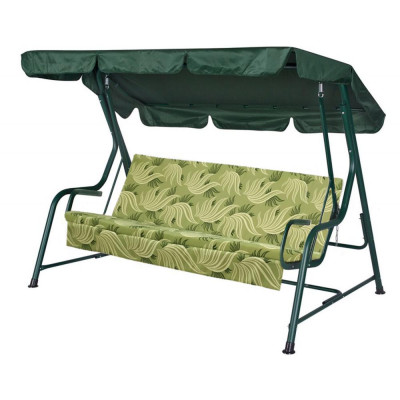 Качели садовые 2090*1420*1550 мм нагрузка 300 кг зеленый Сантьяго1 компл 2 кор Удачная мебель